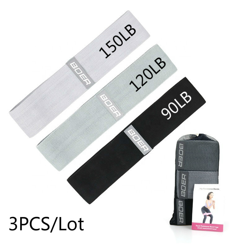 Home Gym House - 3PCS Women Men Fabric Resistance Bands