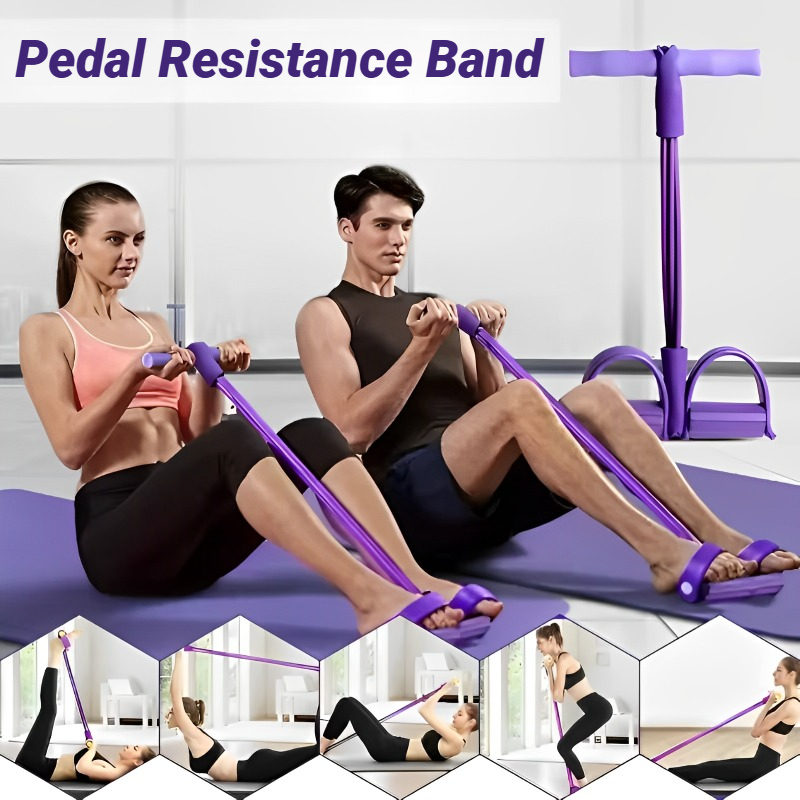 4 Resistance Elastic Pull Rope - Home Gym Used ulasan dan harga