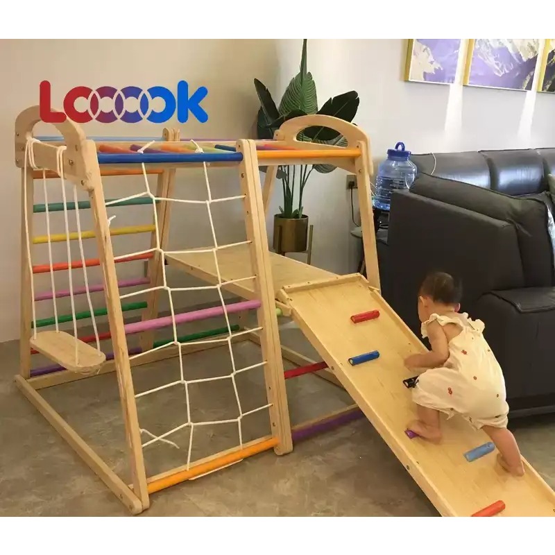 Multifunctional Wooden Toddler - Home Gym For Toddlers ulasan dan harga