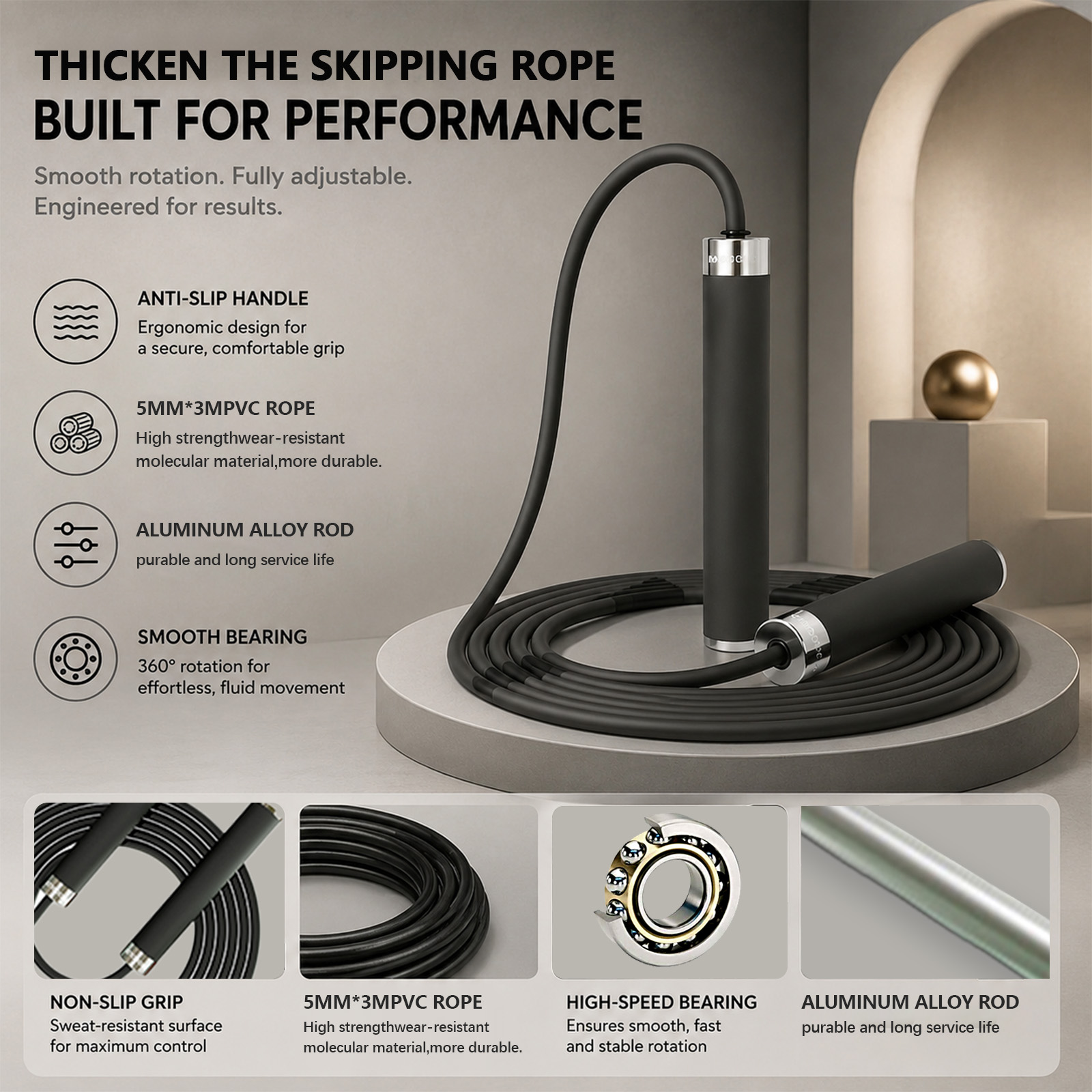 Boxing Jump Rope Sport Exercis - Jump Rope Bearing ulasan dan harga