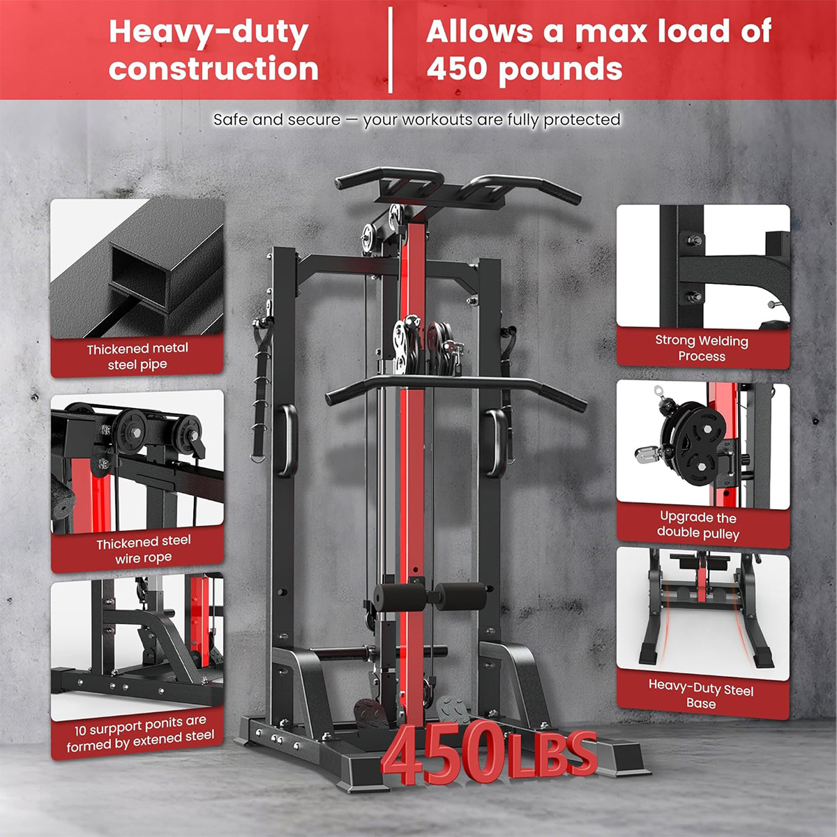 Pooboo Home Gym Machine - High - Home Gym Leg Machine ulasan dan harga