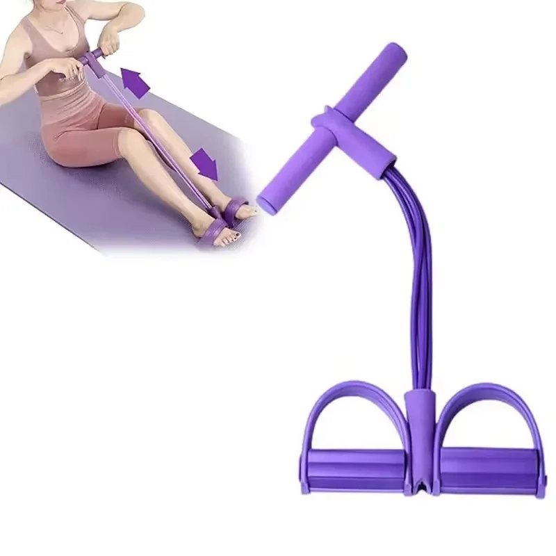 4 Resistance Elastic Pull Rope - Home Gym Used ulasan dan harga