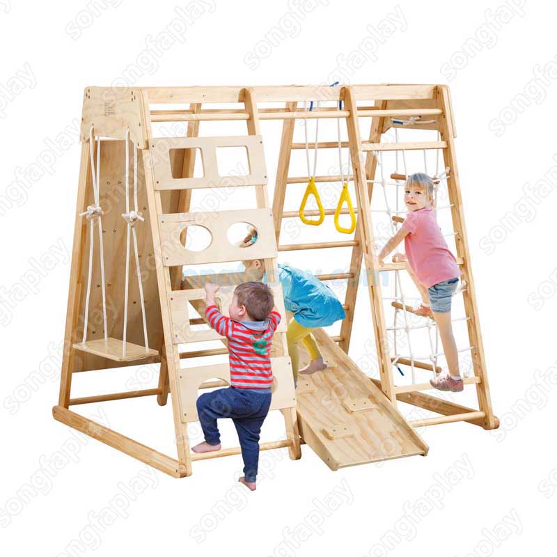 Kids Wooden Climbing Frame, In - Home Gym For Toddlers ulasan dan harga