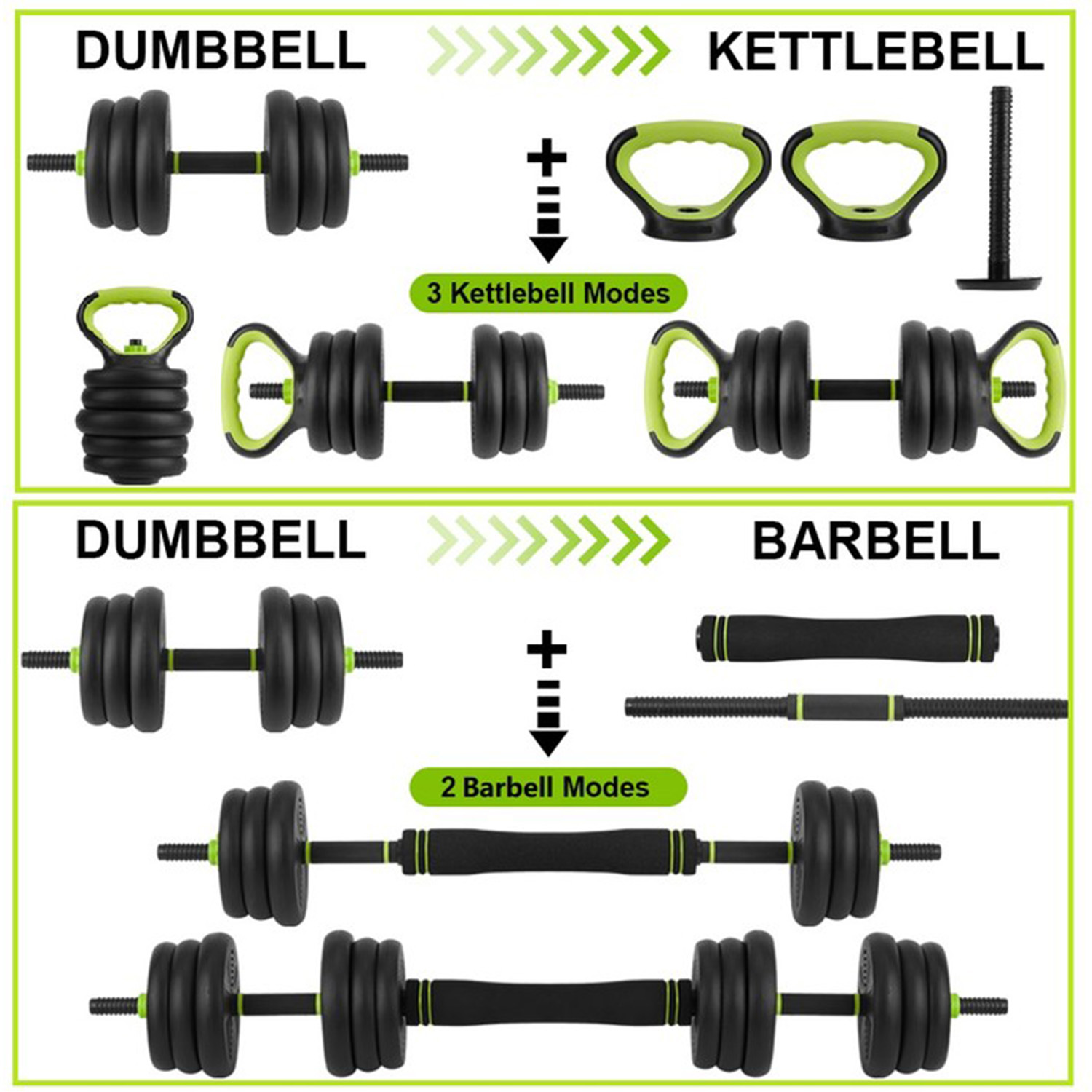 4 in 1 Adjustable Dumbbell Set - Home Gym Used ulasan dan harga