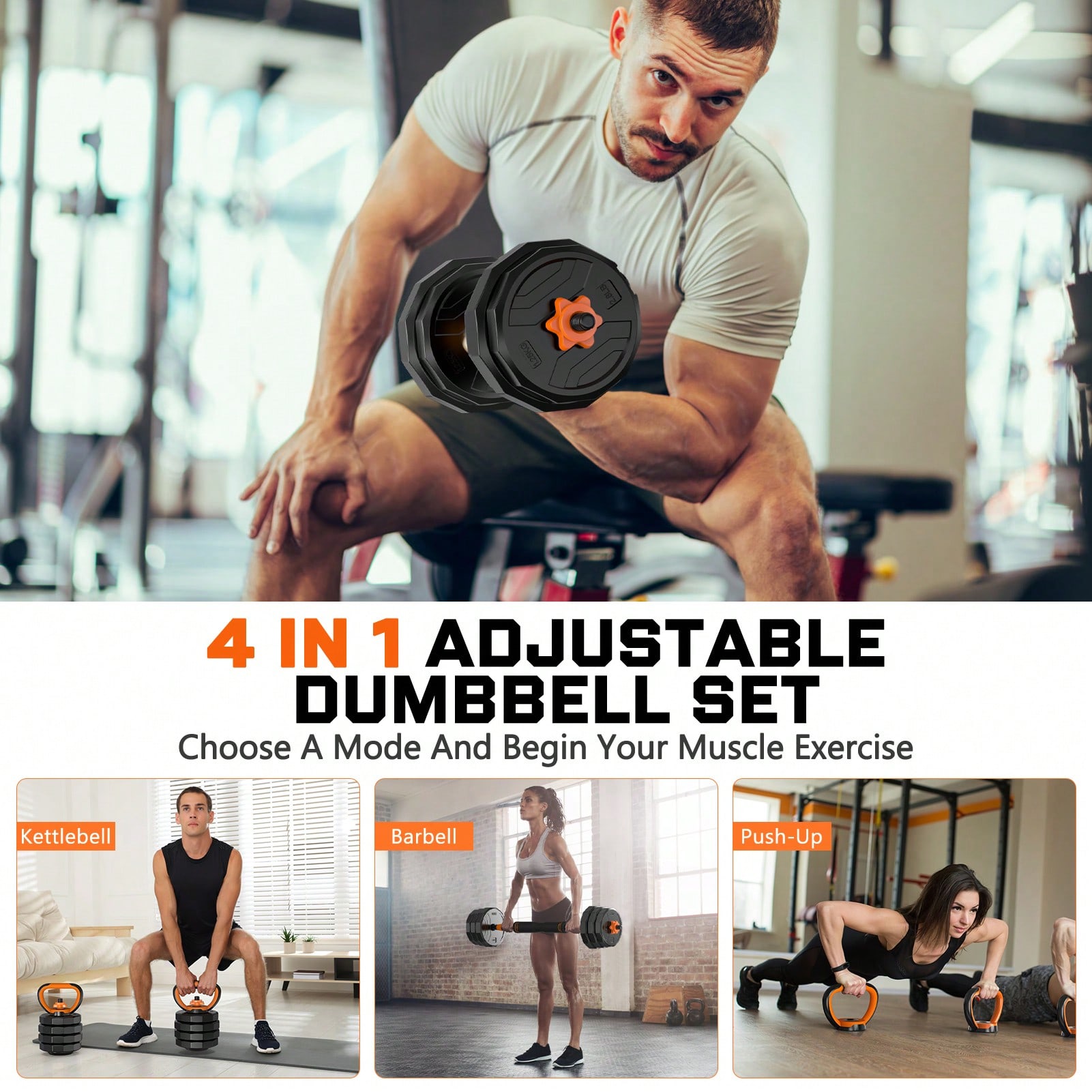 GIKPAL 88lb 6-In-1 Adjustable  - Home Gym Used ulasan dan harga