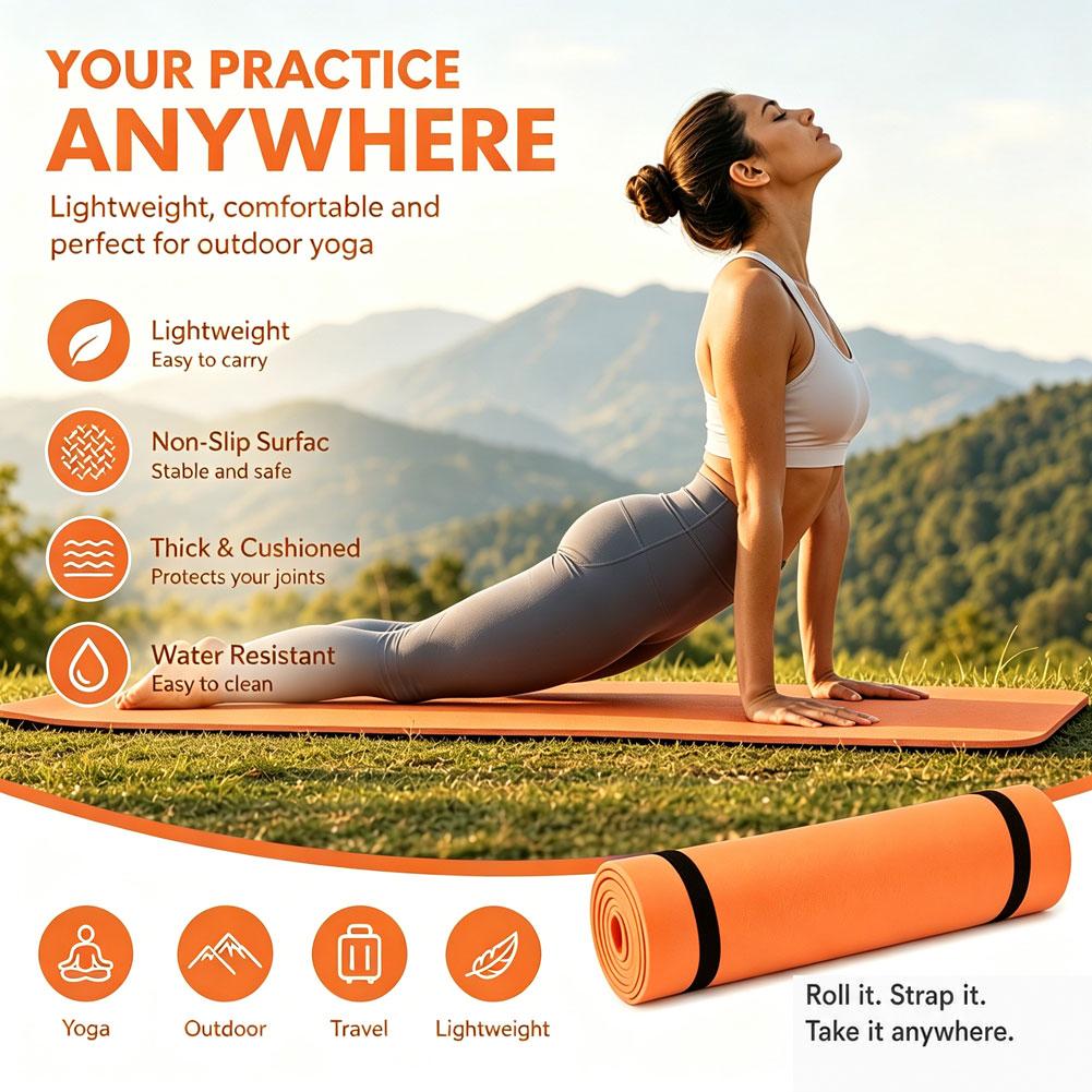 1/2Pcs Thick Yoga Mat Anti-ski - Gymnastics Mat Thick ulasan dan harga
