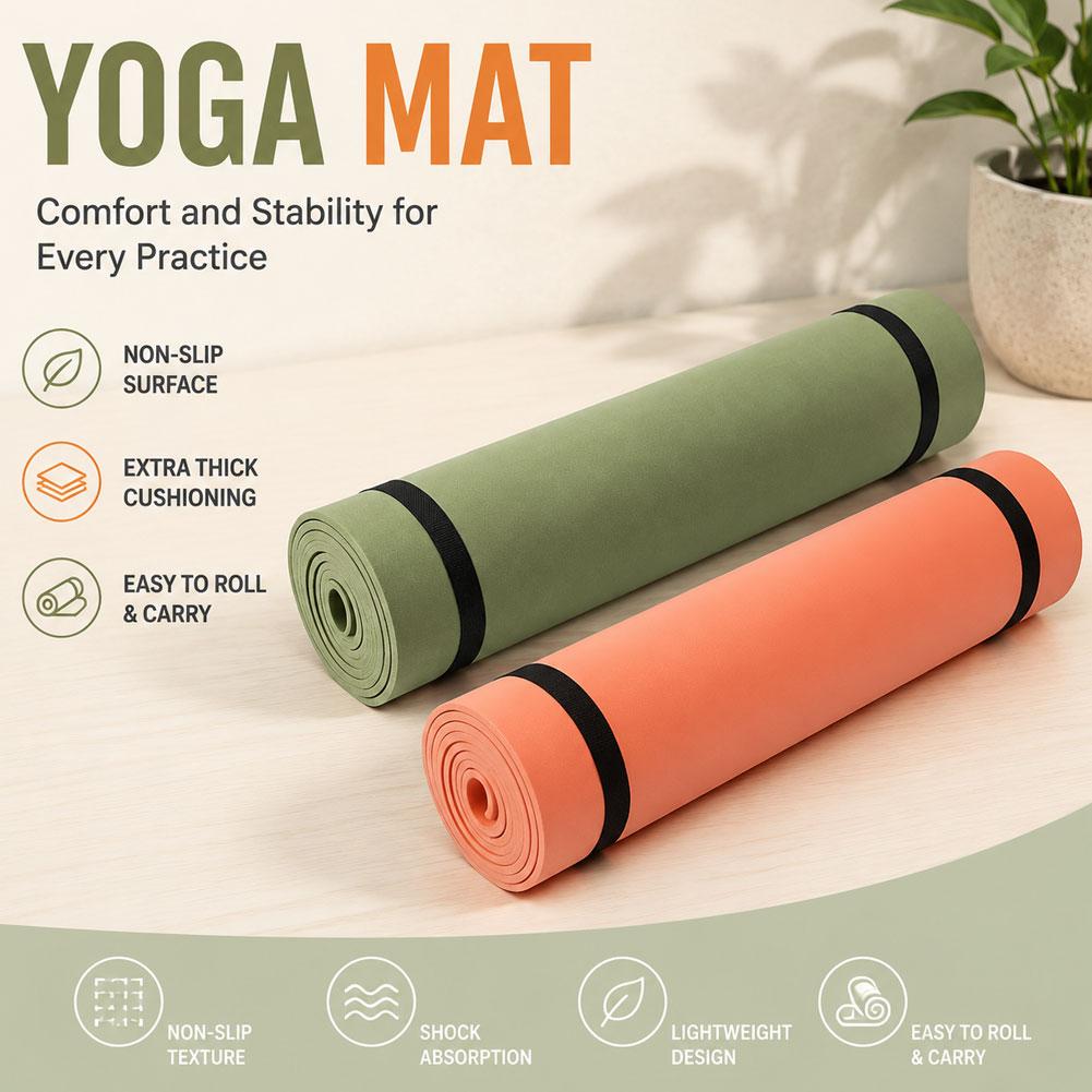 1/2Pcs Thick Yoga Mat Anti-ski - Gymnastics Mat Thick ulasan dan harga