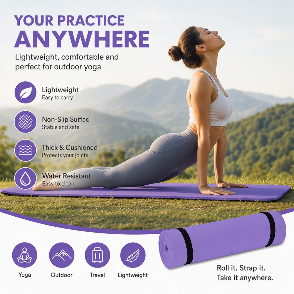1/2Pcs Thick Yoga Mat Anti-ski - Gymnastics Mat Thick ulasan dan harga
