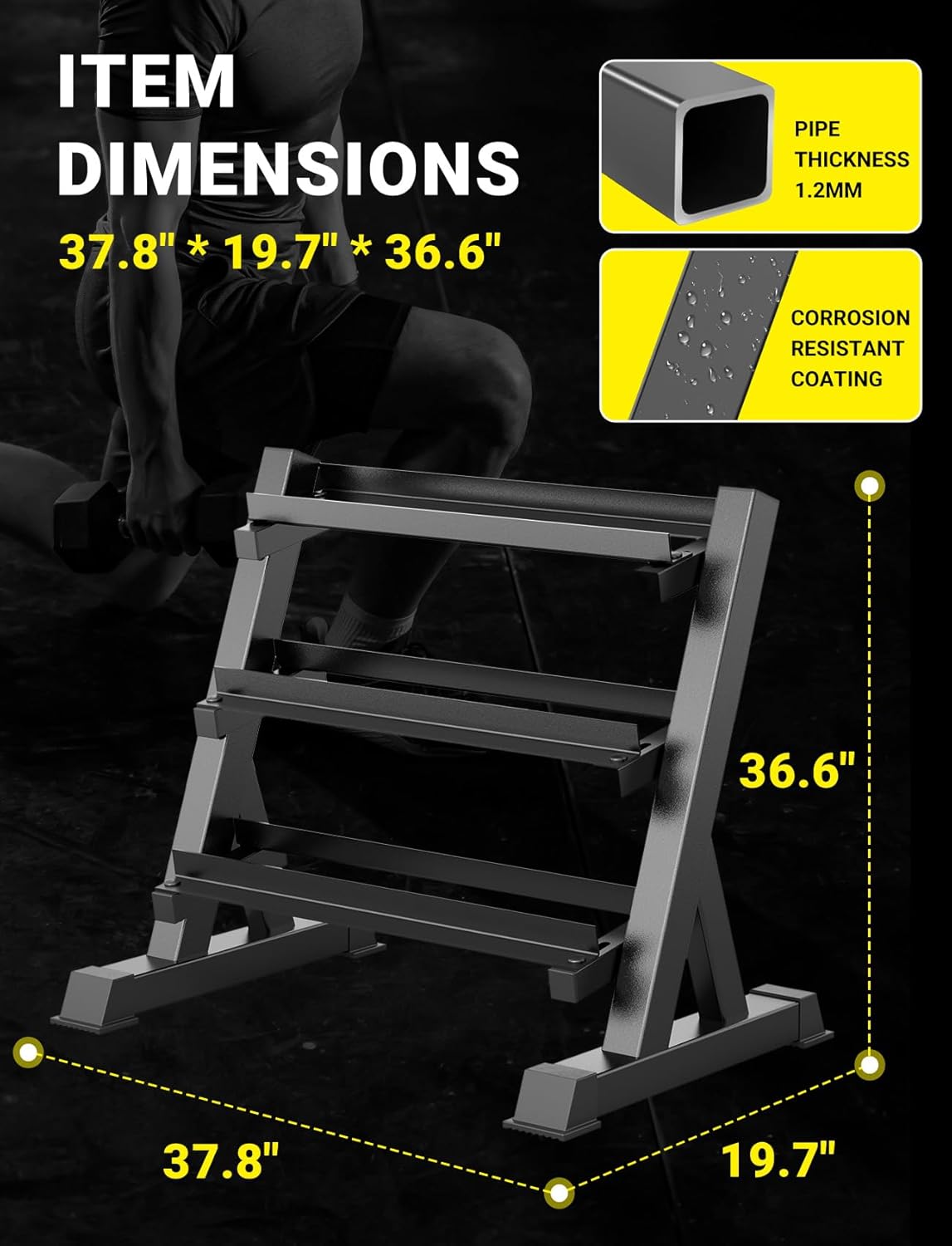 Home Gym Dumbbell Rack, 3 & 5  - Home Gym Gym ulasan dan harga